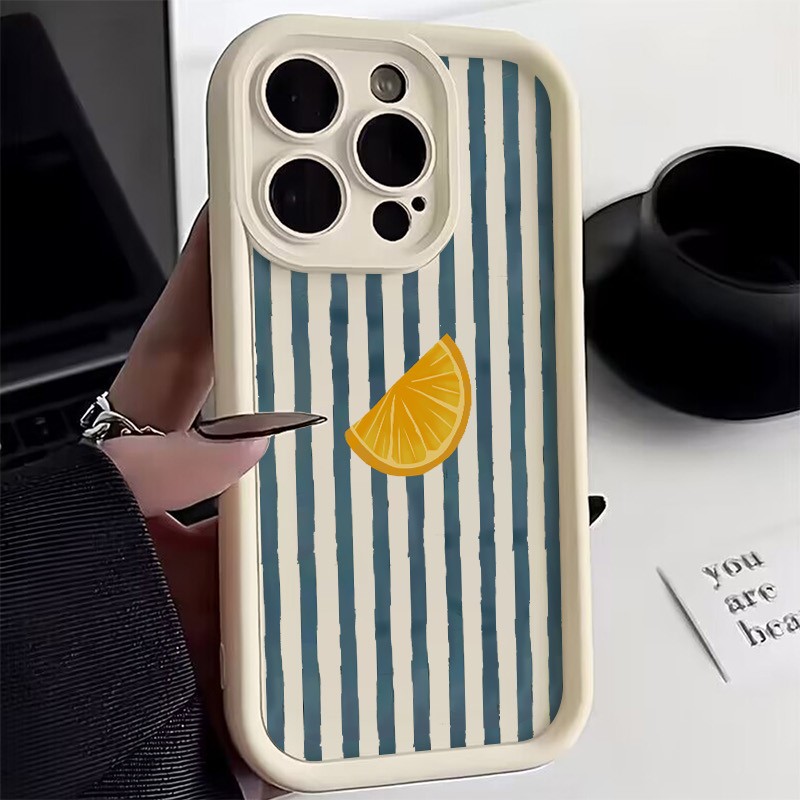 Phone Accessories Kiosk - Striped Lemon Slice Pattern Phone Case