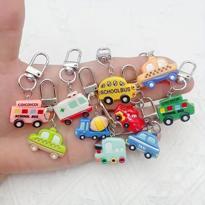 Phone Accessories - 10pcs resin cartoon car keychain, suitable