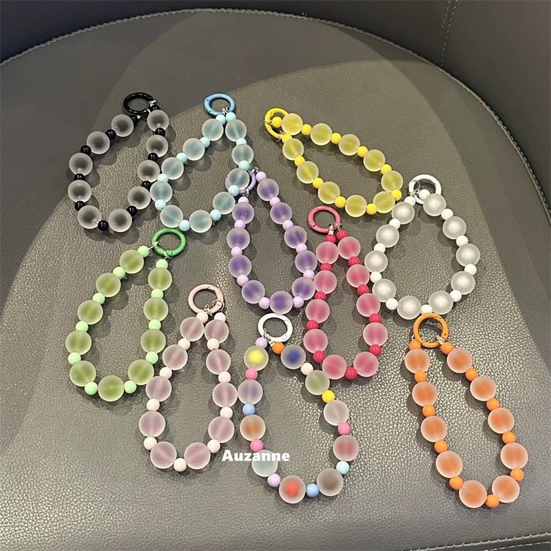 Phone Accessories For Teen Girls - Sweet Candy Color Frosted Matte Beaded