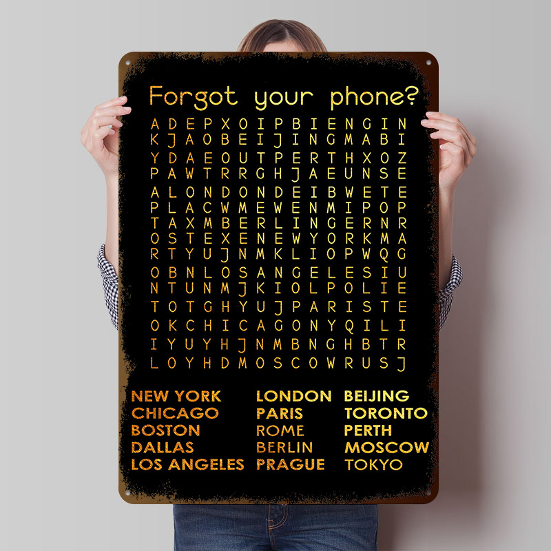 Forgot Your Phone Tinplate Pos - огляд і ціна Phone Accessories Poster